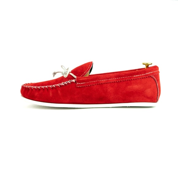 NWT KFG Moccasins - Red Suede - Made in USA - Picture 3 of 8
